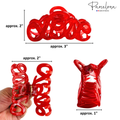 Parcelona French Love Medium 3" Cellulose Acetate Hair Claw Clip for Women: Red