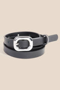 Thick Rectangle Buckle Leather Belt