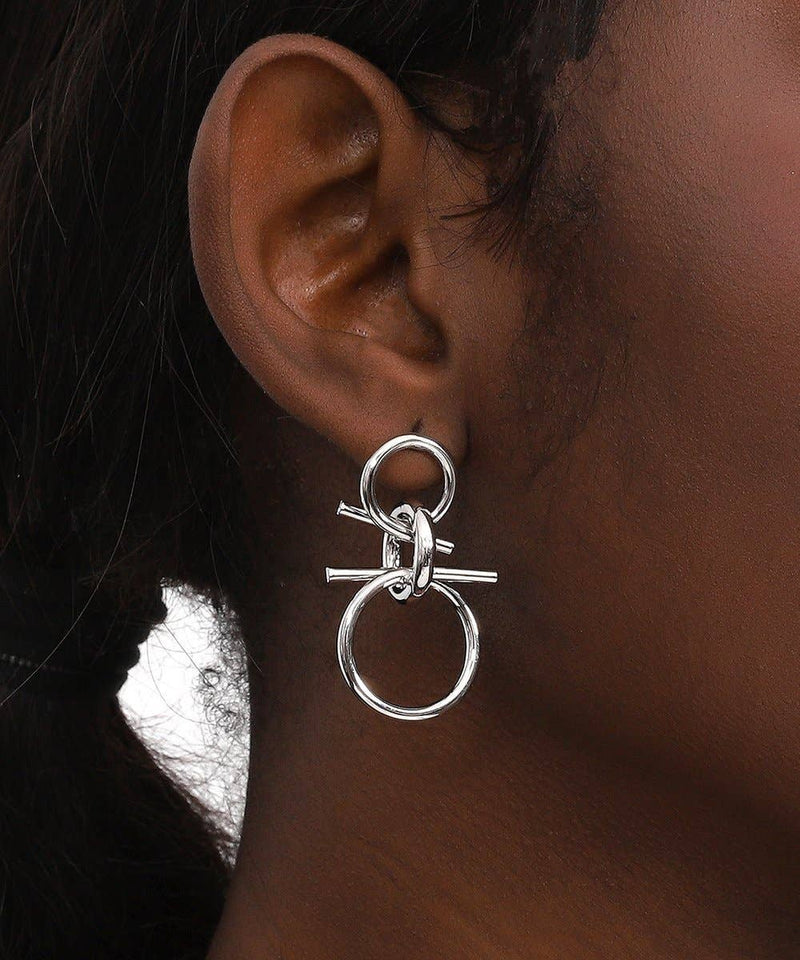Silvertone earrings