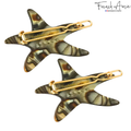 French Amie Star Fish Small Hair Clips Cellulose Acetate Beach Barrette Slide Set of 2: Tokyo