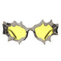 Irregular Spiky Round Tinted Geometric Novelty Sunglasses: No Packaging