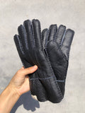 SHEARLING GLOVE: Olive / M/L