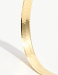 Kate- Herringbone Stainless Steel Necklace 14K- Widest: Yellow Gold