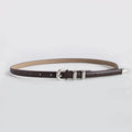 Simple Elegant Slim Leather Belt MK2LEEP6W6JBT91: Coffee