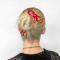 Bow Hairpin in Large Cherry