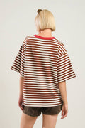 A striped knit top - FT1255: Black / Contemporary / S