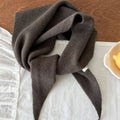 Pure Wool Knit Triangle Scarf Multi-Use_CWOV00279: DARKBLUE / (OS) 1