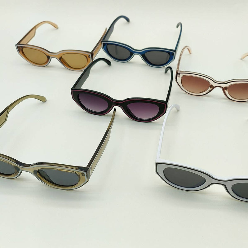 Cat Eye Outlined Sunglasses