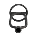 Metal Oval Sculpture Taper Candle Holder 10 in.