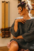 Chunky Knit Oversized Sweater in Anchor