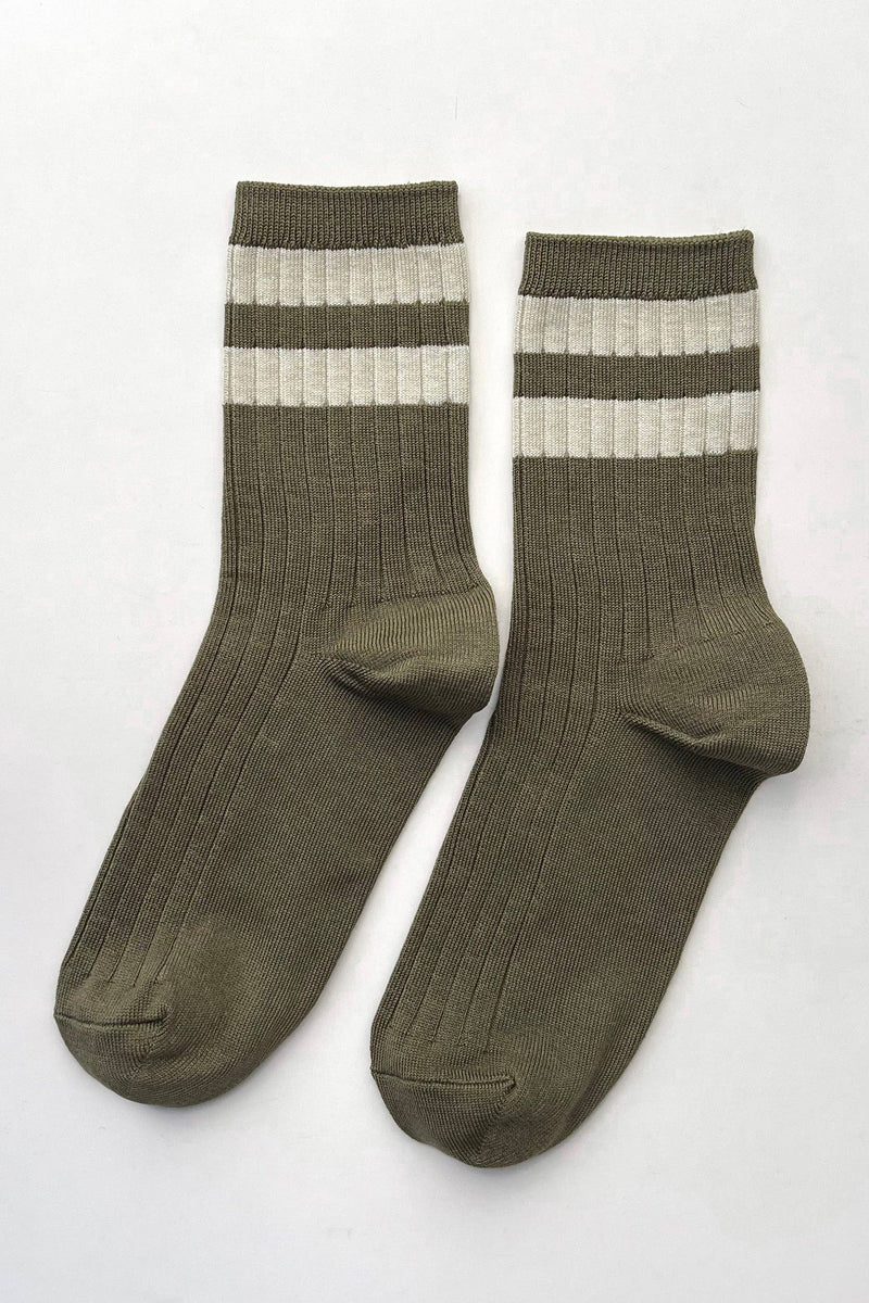 Her Varsity Socks Fern