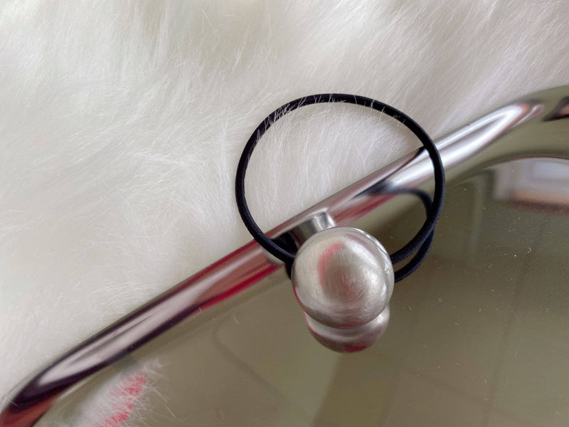 Silver Ball Hair Tie