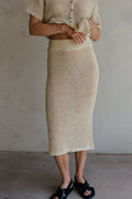 Knitted Cotton Maxi Skirt
