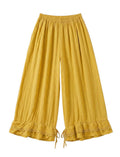 4029 WIDE COTTON PANTS WITH EYELET EMBROIDERY: VIOLA