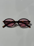 Slim Oval Frame Sunglasses