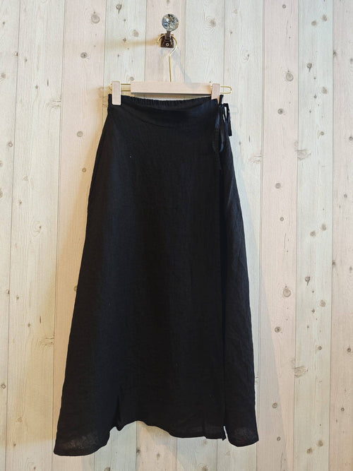 Black Linen Skirt