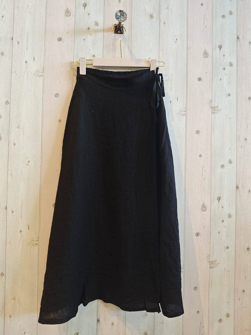 Black Linen Skirt