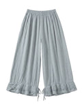 4029 WIDE COTTON PANTS WITH EYELET EMBROIDERY: VIOLA