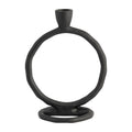 Metal Round Ring Taper Candle Holder - 8 in.