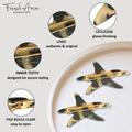 French Amie Star Fish Small Hair Clips Cellulose Acetate Beach Barrette Slide Set of 2: Tokyo