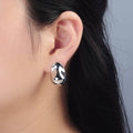 16k Gold Filled Hammered Dome Hoop Earrings | V-071 V-072: Gold