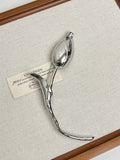 Tulip Bud Brooch Women Luxury Metal Pin N6A209: Silver