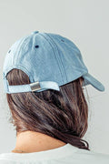 Bow Baseball Cap in Denim