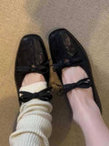 Brown Double Bow Mary Jane Flat