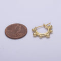Gold Beaded Hoops, Ball Hoop Earring, Gold Ball Hoop, Gold Filled Earrings, Silver Hoop, Boho Hoop Earring T-276: Silver
