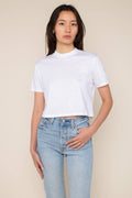 Boxy Cropped Tee in White