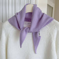 Pure Wool Knit Triangle Scarf Multi-Use_CWOV00279: DARKBLUE / (OS) 1