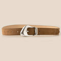 Ornate Buckle Suede Leather Belt