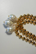 Baroque ball chain necklace