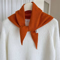 Pure Wool Knit Triangle Scarf Multi-Use_CWOV00279: DARKBLUE / (OS) 1