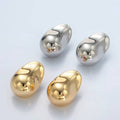 16k Gold Filled Hammered Dome Hoop Earrings | V-071 V-072: Gold