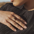 Walton Ring - Brown: Sterling Silver / 8