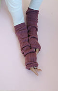 Wool Blend Arm Warmers / Leg Warmers: One Size (20 inches) / Maroon