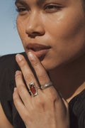 Walton Ring - Brown: Sterling Silver / 8