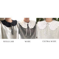 Black Cotton Detachable Frill collar, Oversized Collar: Extra Wide