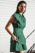 Green Overdyed Denim Top