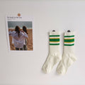 Striped Color Block Crew Socks