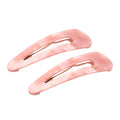 French Amie Clic Clac Large Handmade Cellulose Snap Hair Pins for Women(2 Pcs): Blush Pink