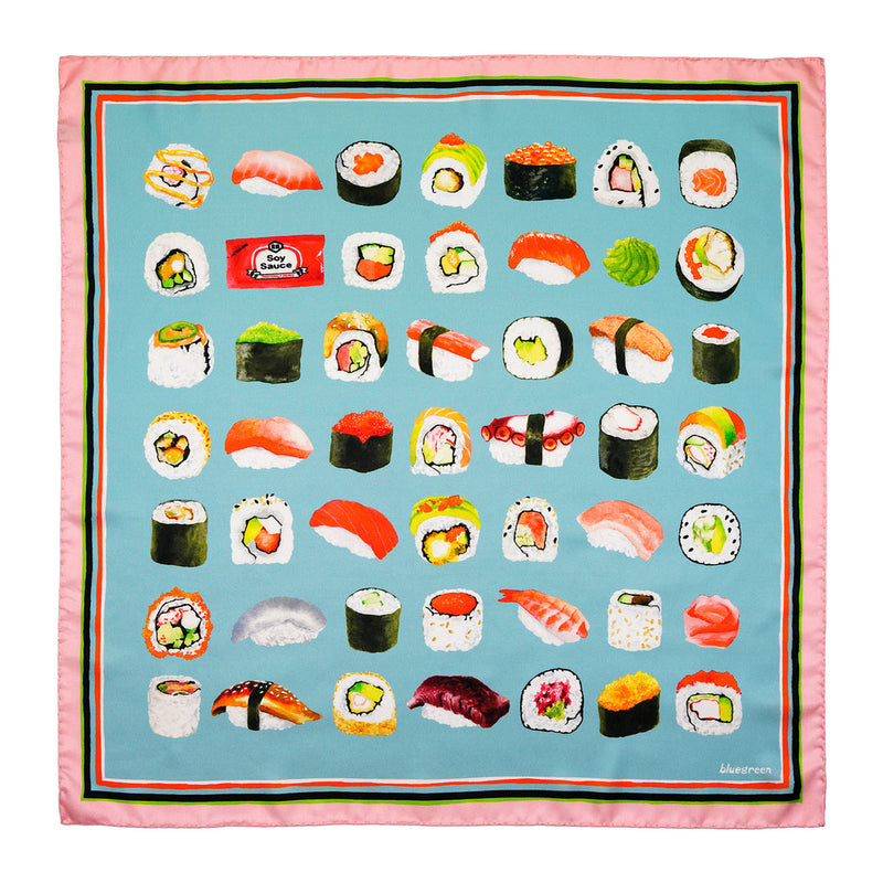 Blue Green Accessories Sushi Scarf