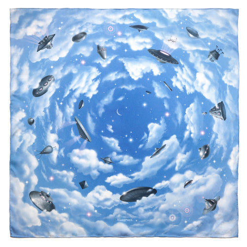 Blue Green Accessories blue UFO sky
