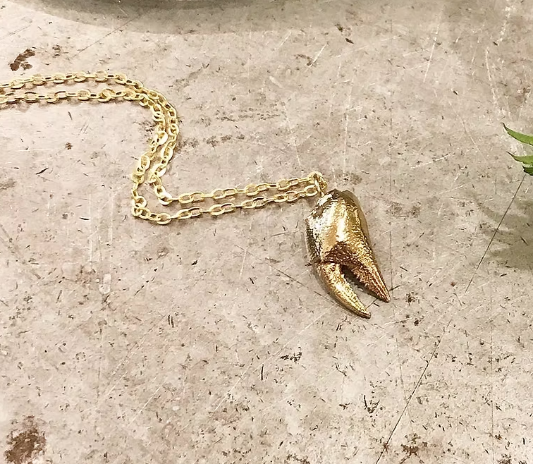 MadeIn Jewelry Tiny Crab Claw Necklace