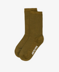 Pair of green socks with 'Arctic Fox' branding on a white background