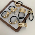 Gold Metal Hair Tie Hair Accessory Hair Band: 1