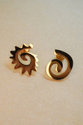Caracol & Espiral gold studs