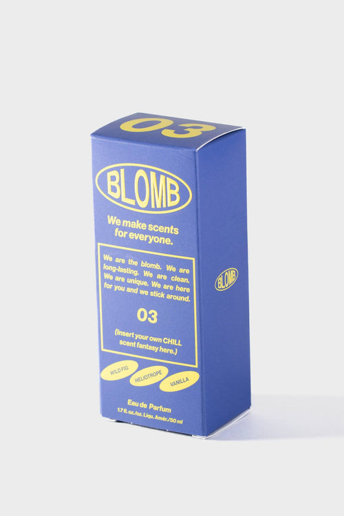 Blue box with yellow text and branding on a white background