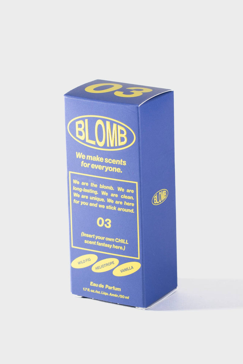 Blue box with yellow text and branding on a white background